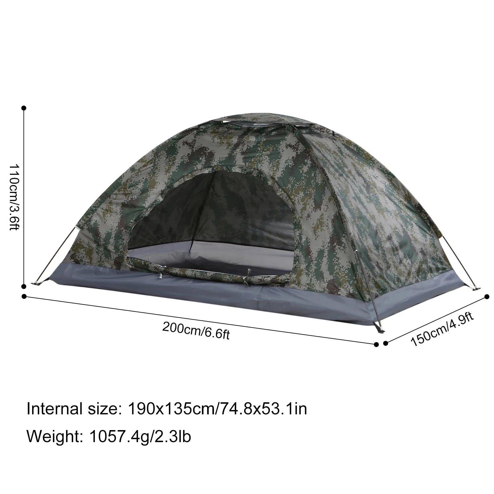 Ultralight Camping Tent Single Layer Portable Hiking Tent GlowCart