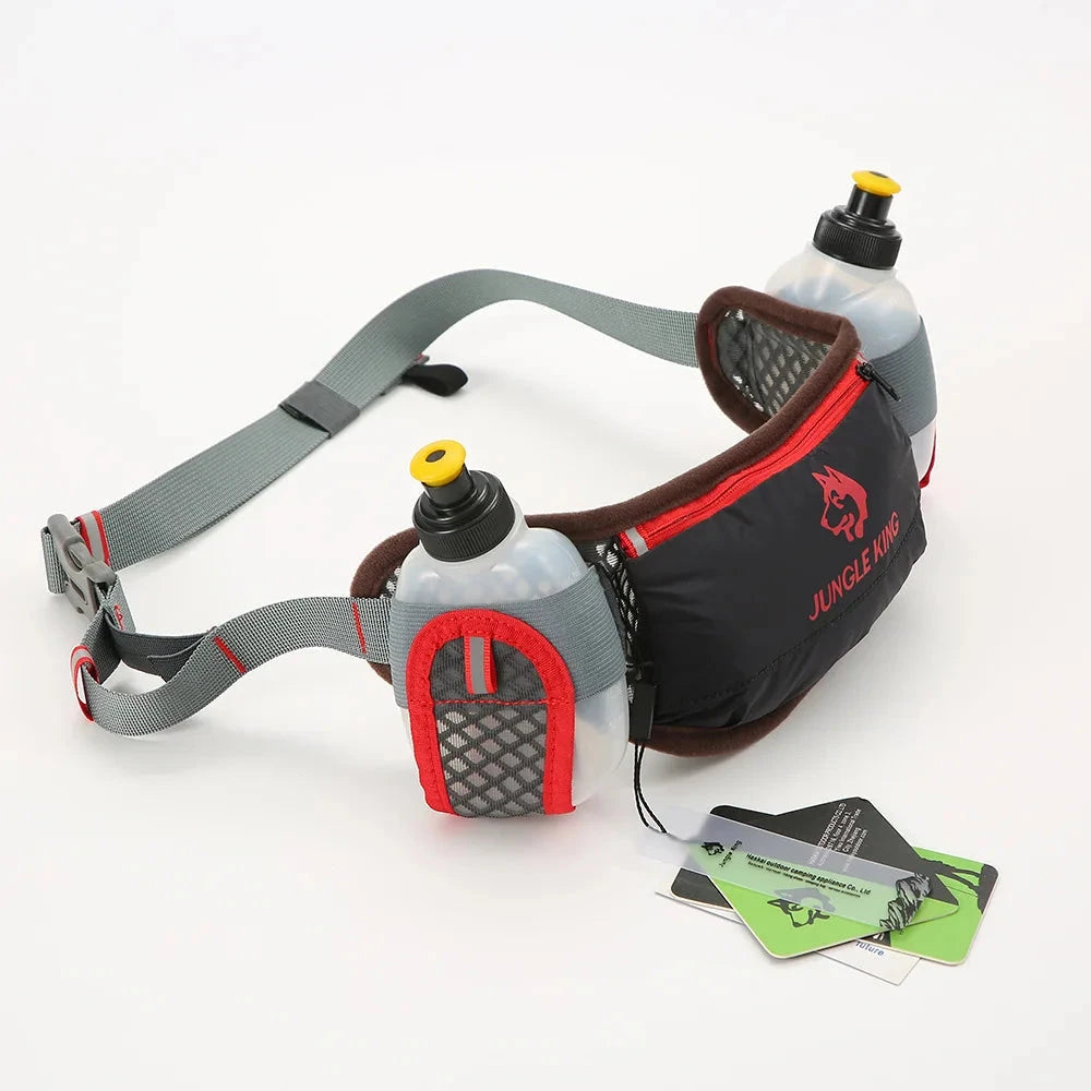 JUNGLE KING NewCY2675 Hydration Waist Belt Bag for Marathon Jogging Cycling Running Phone Holder with Water Bottle Pouch Fanny P GlowCart