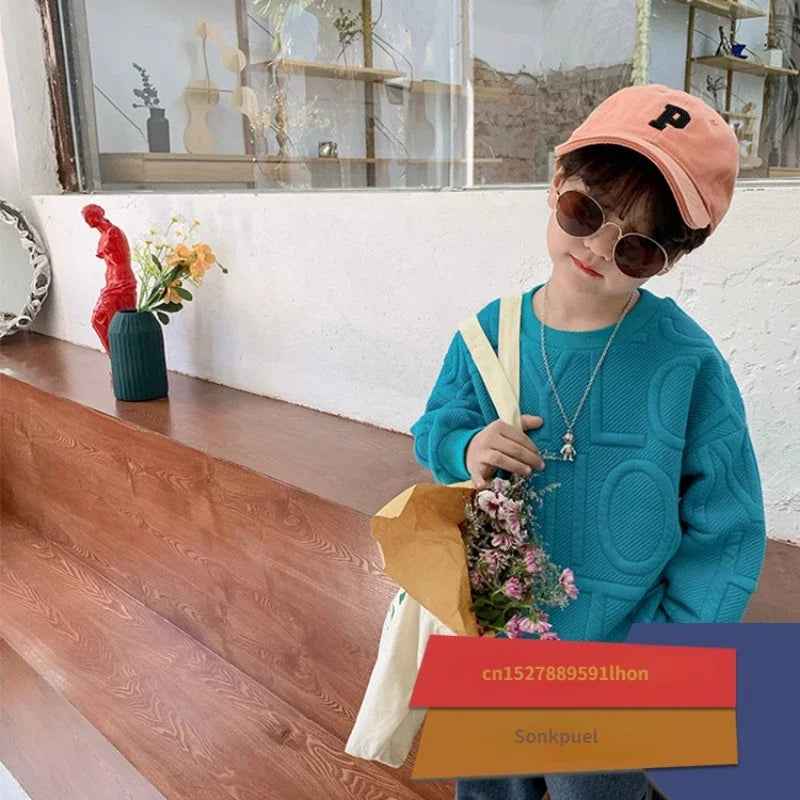 Boys 2Pcs Tracksuit Baby Girls Kids Casual Clothing Sets Baby Kids Sports Unisex Letter Pants Outfits 1-7 Ys Children Sweatshirt GlowCart