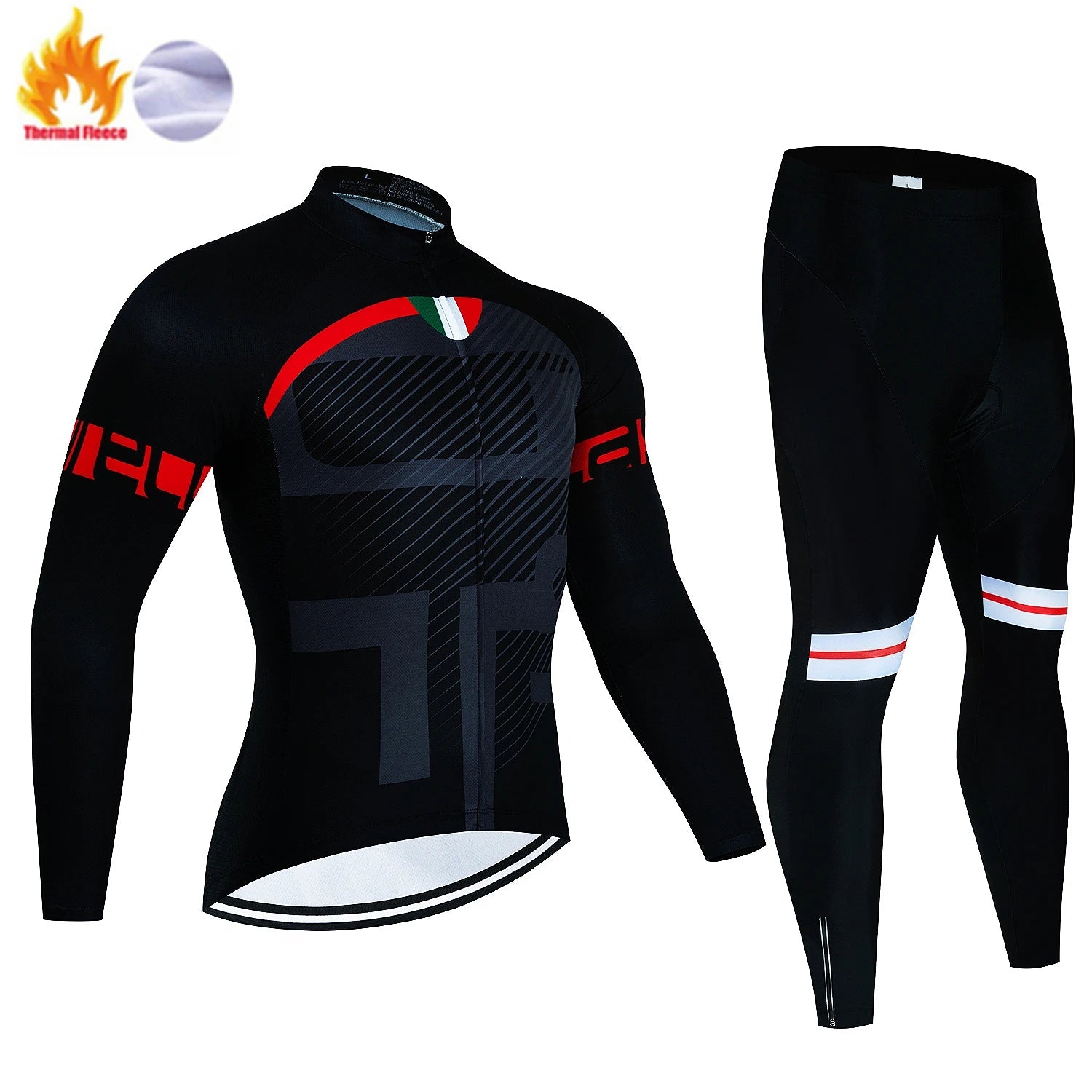 2026 New Winter Thermal Fleece Cycling Jersey Set Long Sleeve MTB Racing Bike Jersey Suit For Men Bib Pants Set Cycling Clothing GlowCart