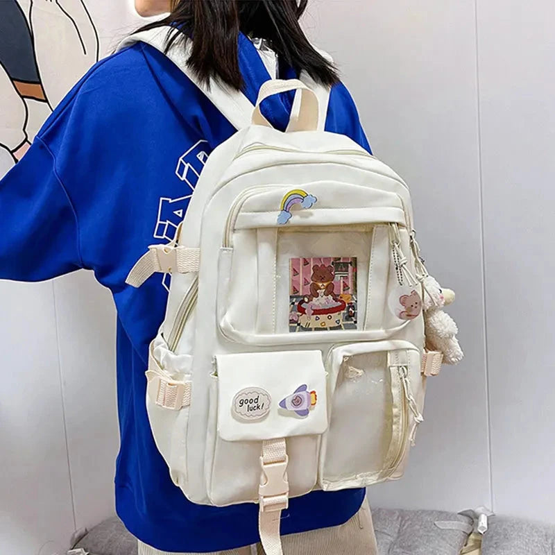 Cute Girls Backpack Fashion Cartoon Teen Student School GlowCart