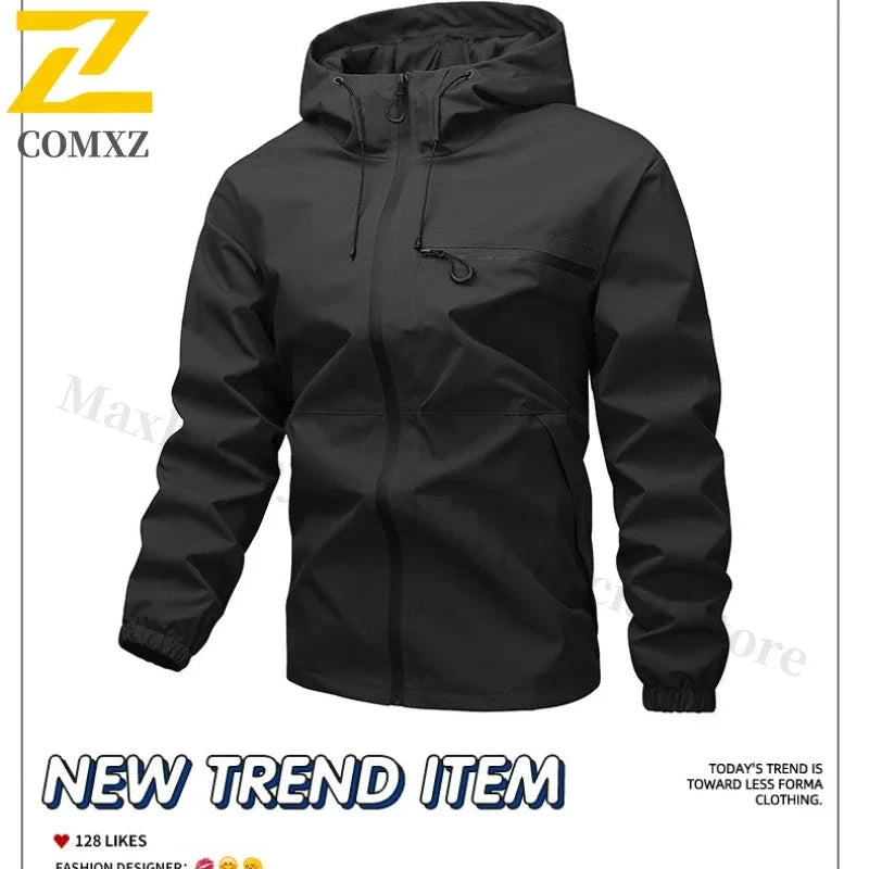 Mountain Hiking Jacket Mens Autumn 2025 New Casual Zipper GlowCart