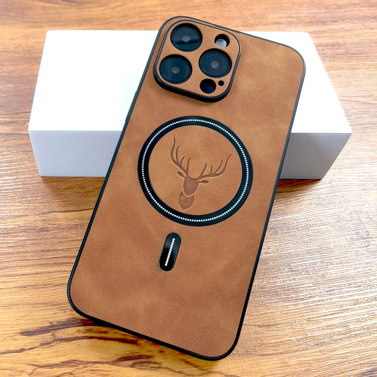 Luxury PU Leather Deer Case For iPhone 17 Air 16 15 14 13 12