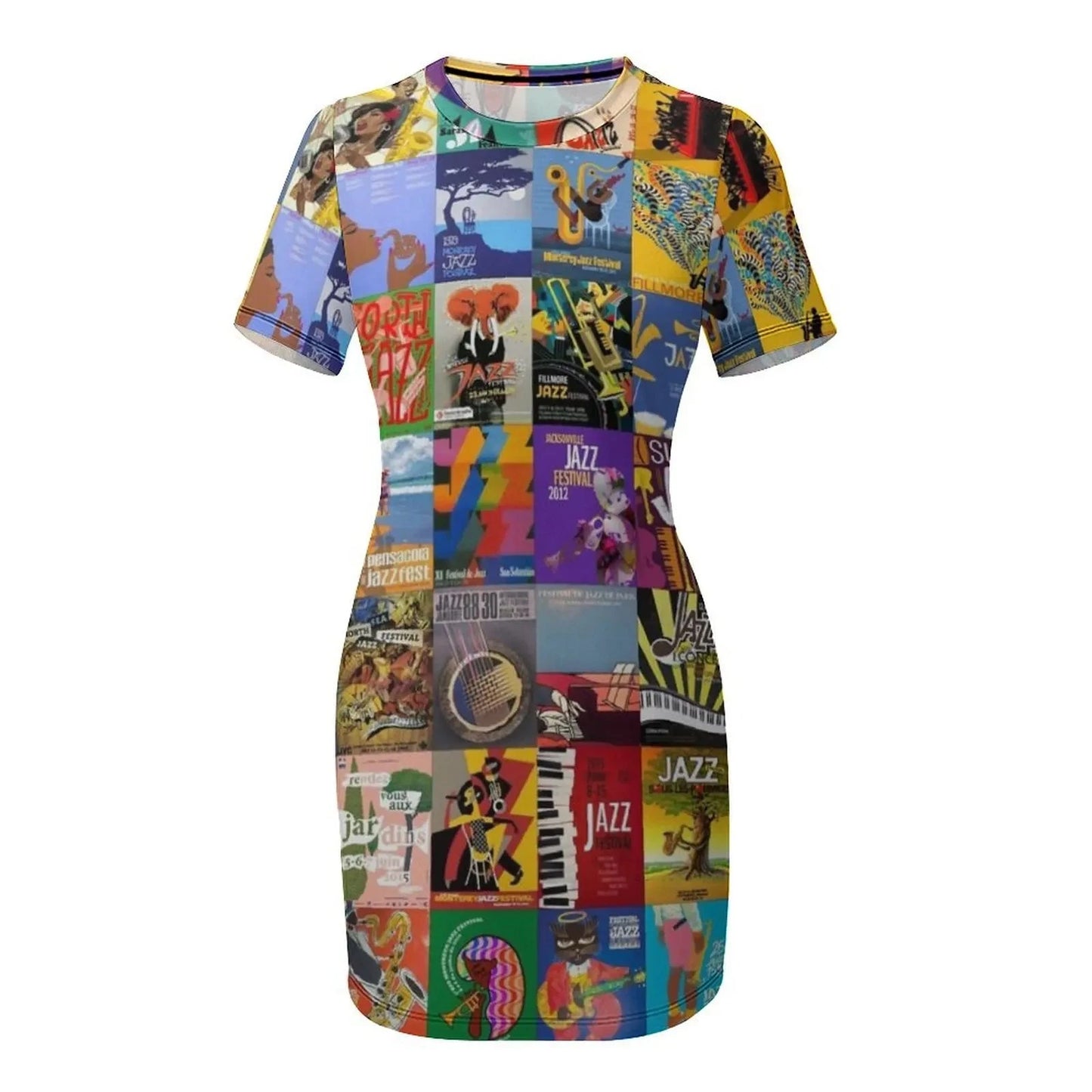Jazz Festivals Short Sleeved Dress dresses with long sleeves GlowCart