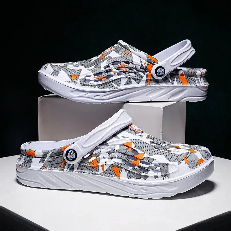 2025 New Fashion Sandals Men Clog Sandals Comfortable Breathable Beach Sandals Men Women Clogs Slippers Soft Bottom Men Shoes GlowCart