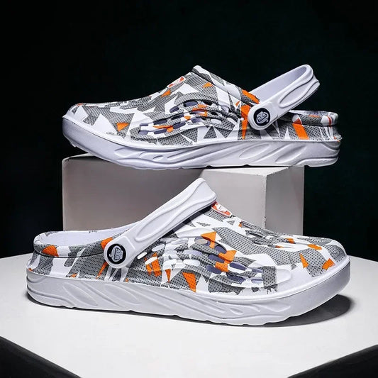 2025 New Fashion Sandals Men Clog Sandals Comfortable Breathable Beach Sandals Men Women Clogs Slippers Soft Bottom Men Shoes GlowCart