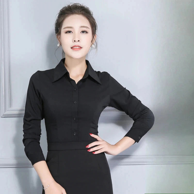 Korean Fashion Women's Shirt 2025 Spring Autumn Slimming GlowCart