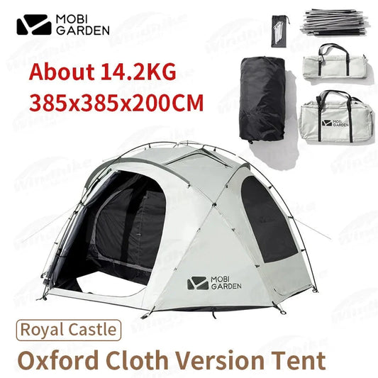 MOBI GARDEN Camping Tent  Royal Castle 150D Oxford With Snow GlowCart