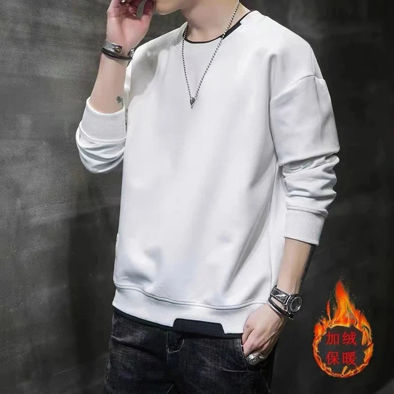 Spring and Autumn Casual Long Sleeved Mens T Shirts Harajuku GlowCart