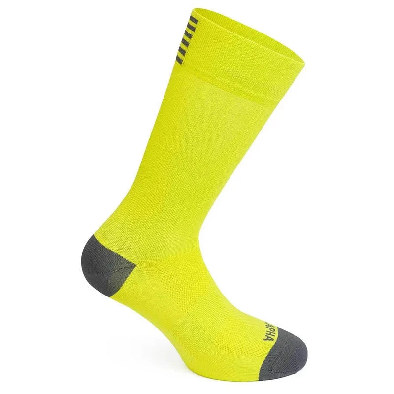 2 Pairs Cycling Socks Men High Quality Professional Competition Brand Sport Riding Soccer Sock Mesh Breathable Road Bicycle Sock GlowCart
