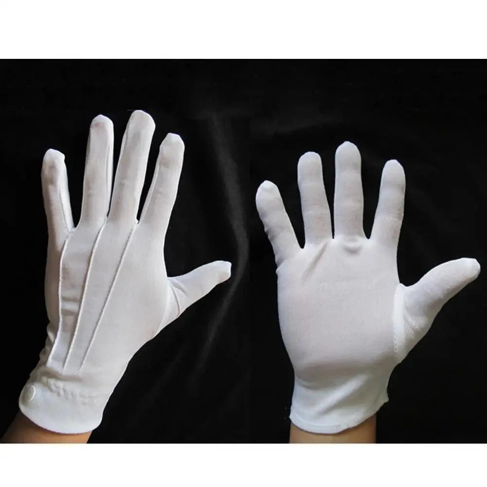 2 pairs Formal Tuxedo Gloves - Nylon Guard Parade Gloves for GlowCart