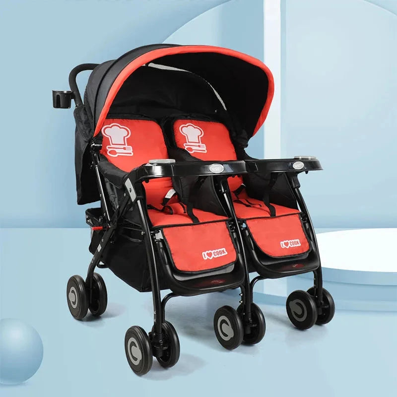 703A twin baby stroller Sitting, lying and folding stroller Lightweight and high-view GlowCart