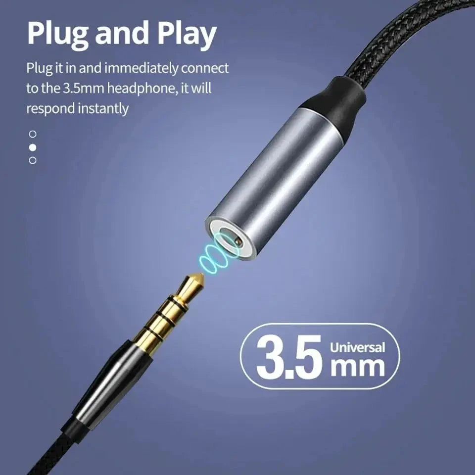USB C To 3.5mm Female Headphone Jack Adapter Type C Aux GlowCart