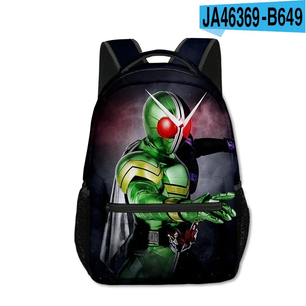 Cartoon Popular Funny Kamen Rider student Bookbag Notebook GlowCart