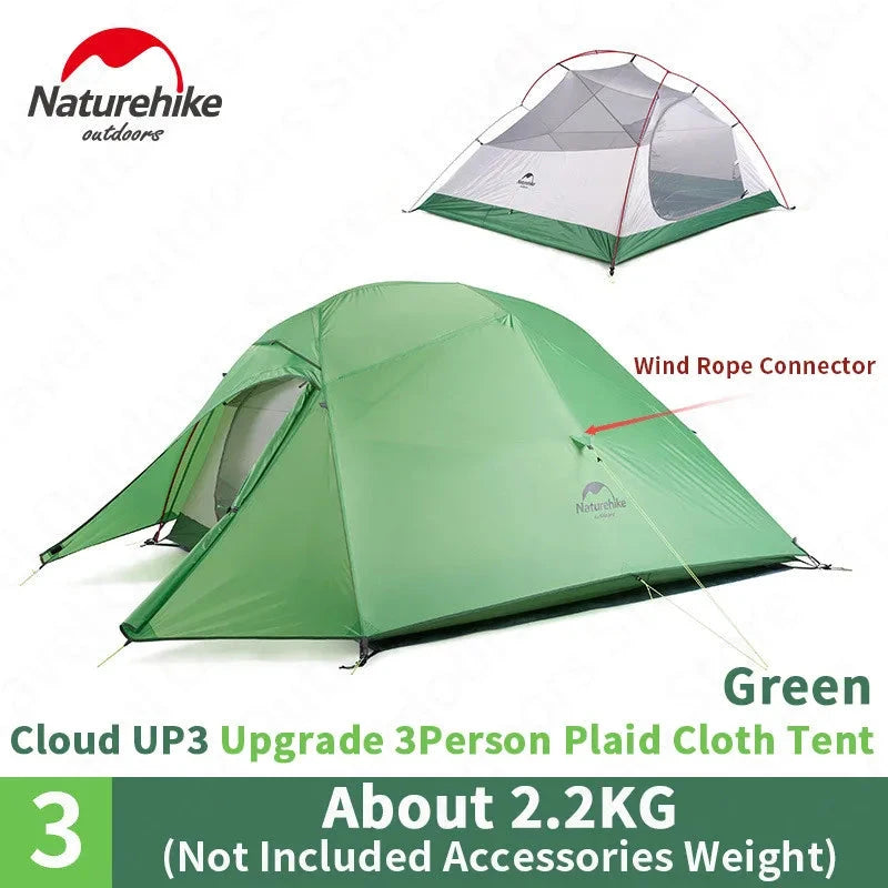 Naturehike Cloud Up 1 2 3 Person Tent Ultralight Outdoor GlowCart