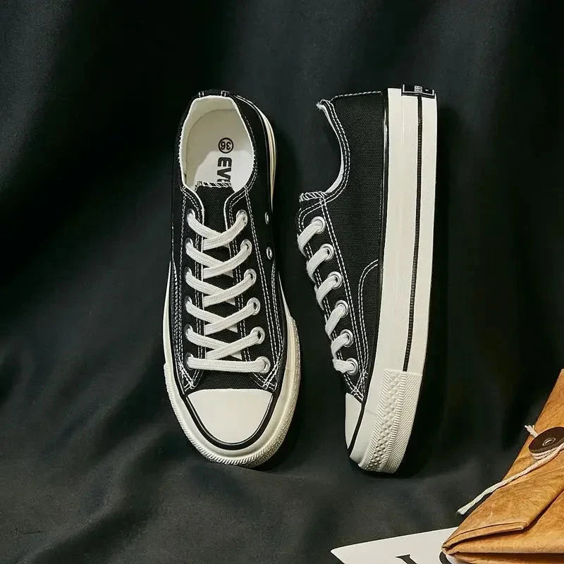 Solid Color Canvas Shoes Sewing Thread Unisex Anti Slip Breathable Comfort Casual Shoes Outdoor Simple Style Soft Sole Fashion GlowCart