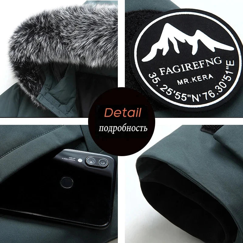 Autumn Winter Men Windproof Down Jacket Coats Mens Warm GlowCart