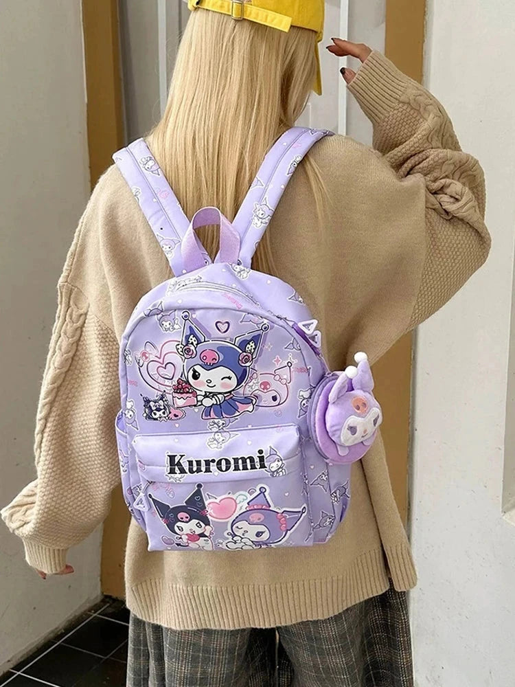 Cute HelloKitty Kuromi Children School Stationery Bag Kawaii GlowCart
