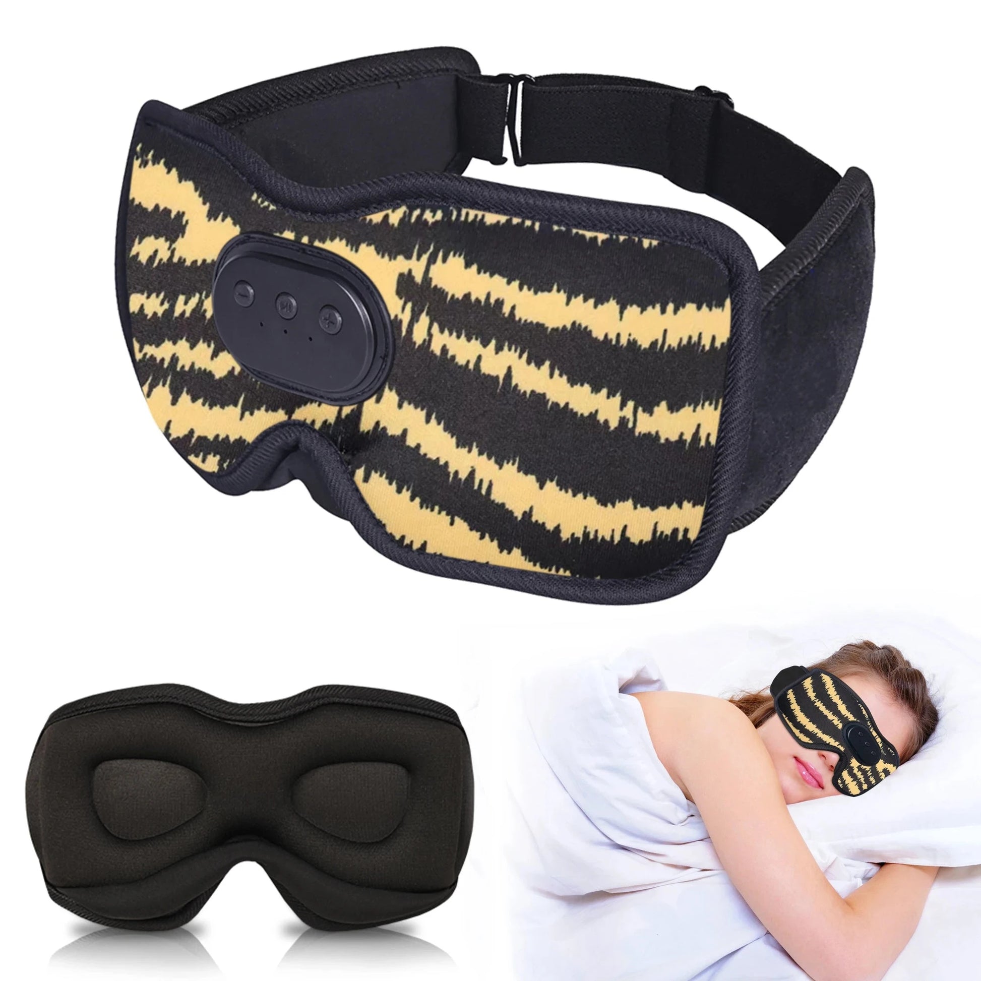 Bluetooth Eyemask, Wireless Bluetooth Headphones Sleep GlowCart