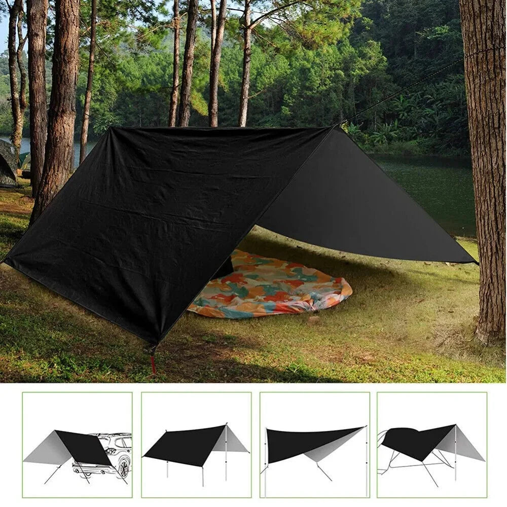 3Mx3M Camping Waterproof Awning Tarp Tent Dark Grey GlowCart