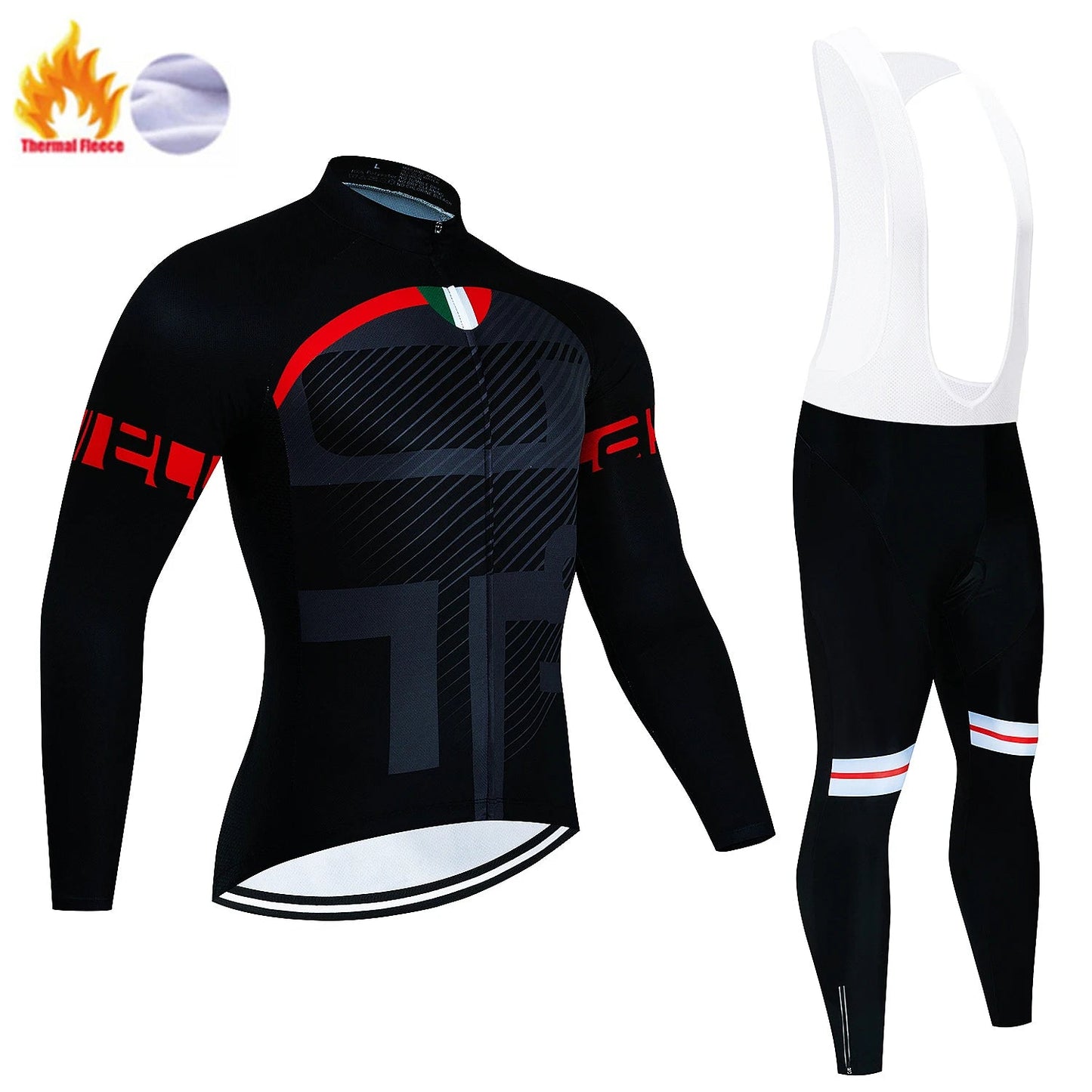 2026 New Winter Thermal Fleece Cycling Jersey Set Long Sleeve MTB Racing Bike Jersey Suit For Men Bib Pants Set Cycling Clothing GlowCart