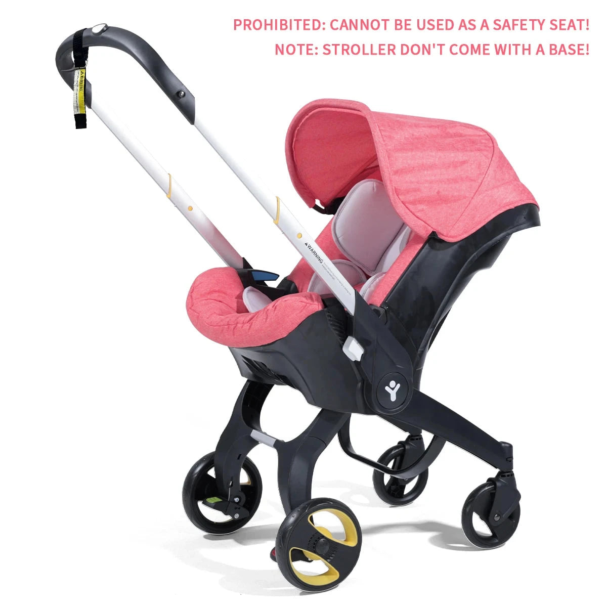 Lightweight baby stroller, folding and portable, adjustable handle direction, bidirectional push, metal frame, with awning GlowCart