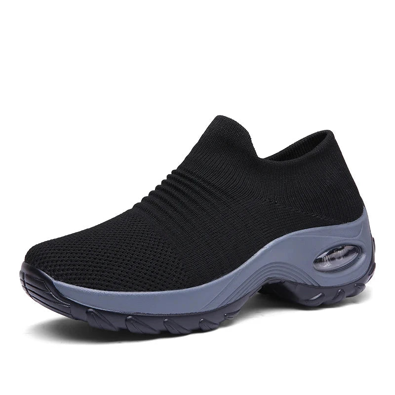 Women Walking Trainers Fashion Fly Weaving Sock Sneakers GlowCart