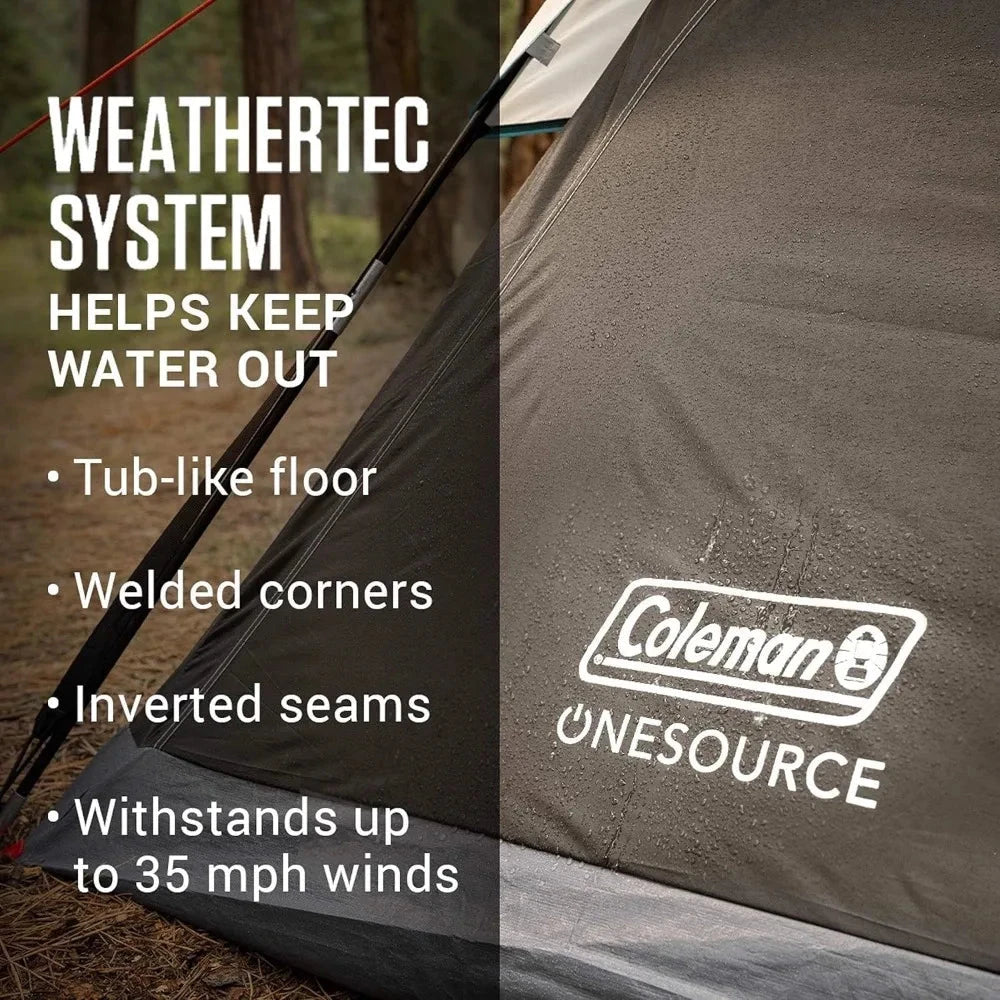 Coleman OneSource Rechargeable Camping Tent for 4-6 People GlowCart
