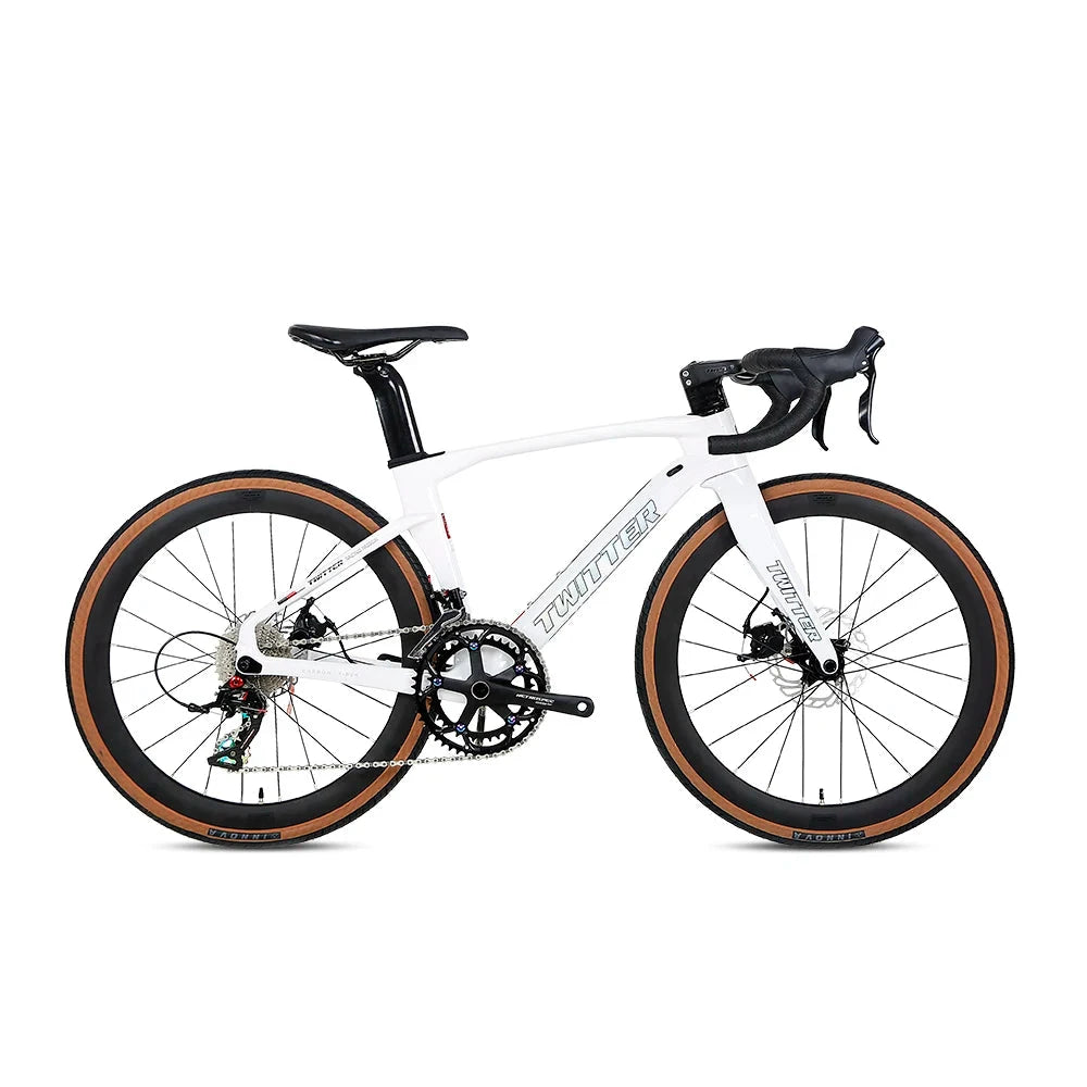 Twitter children's carbon fiber road bike 24 inch Hydraulic Disc Brake Road Racing Bicycle WheelTop GEX-12S  student bicicleta GlowCart