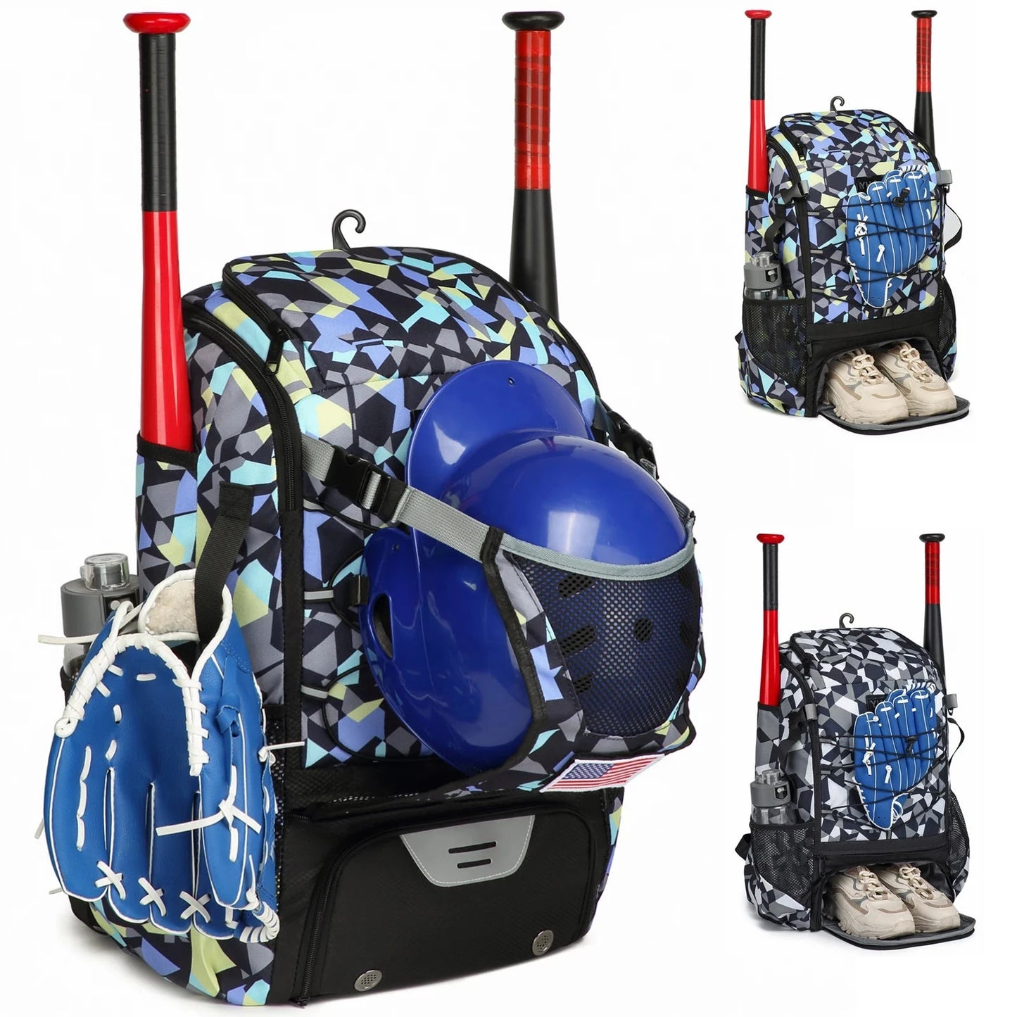 Baseball Equipment Bag Baseball Backpack with Shoe GlowCart