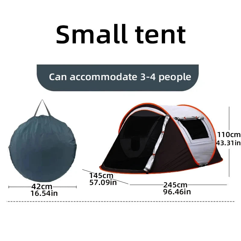 A pop-up tent, camping waterproof tent, garden tent, 5-8 GlowCart