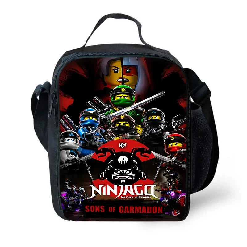 Child School Sports Game N-NinjagoS Backpack with Lunch Bags ,Pencil Bags ,School Bags for Boys Girls Best Gift GlowCart