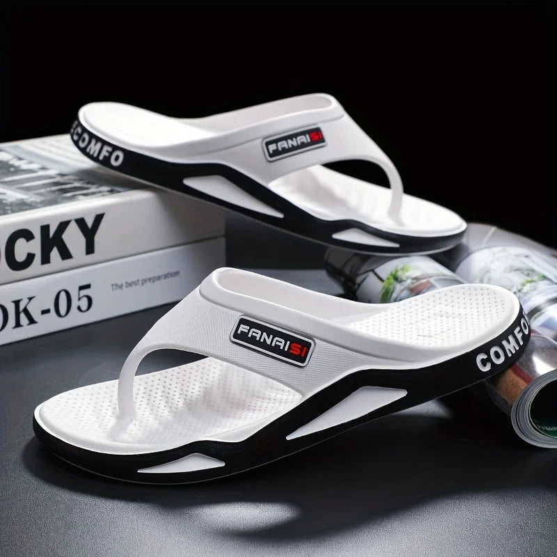 1 Pair  Beach Sandals Shower Shoes Men'S Stylish Lightweight Flip-Flops Comfortable Thong Sandals Camping Casual Attire GlowCart