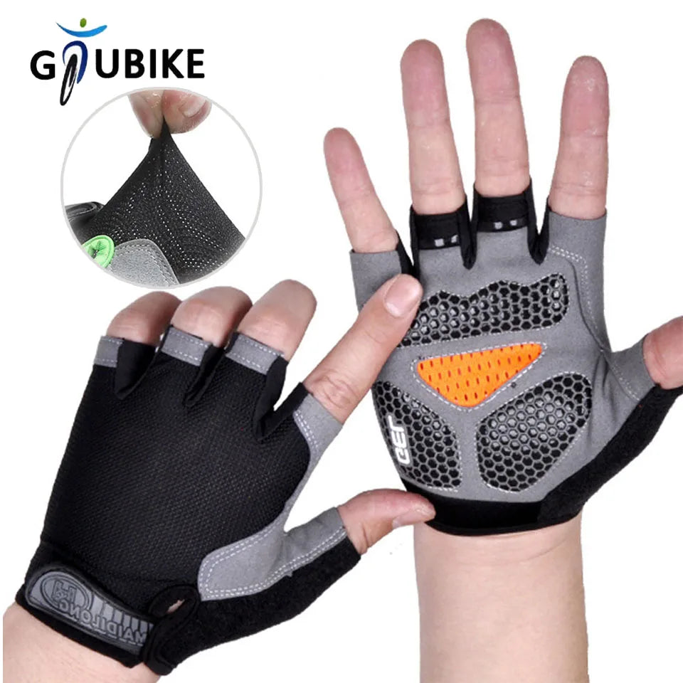 GTUBIKE Half Finger Gloves Anti-slip Shock Absorben Outdoor Sports Climbing Cycling Fitness Tool Upgraded Gloves For Men Women GlowCart