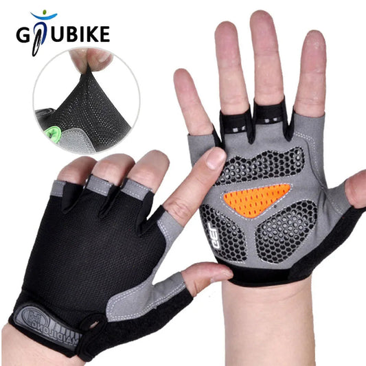 GTUBIKE Half Finger Gloves Anti-slip Shock Absorben Outdoor Sports Climbing Cycling Fitness Tool Upgraded Gloves For Men Women GlowCart