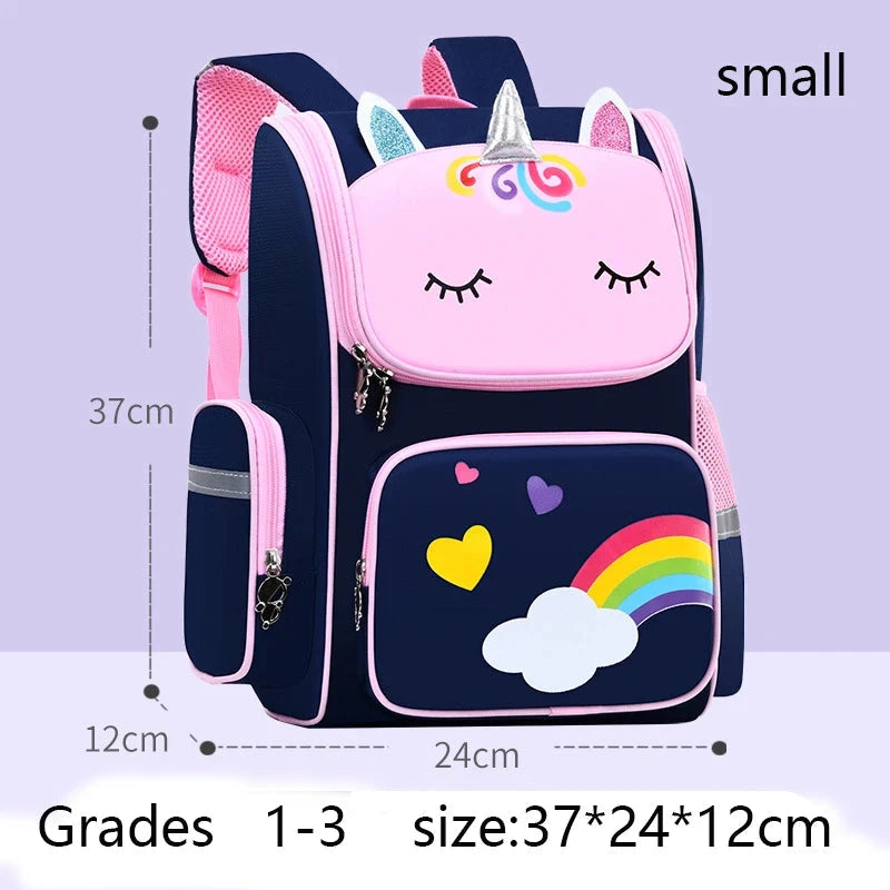 Children Girl Backpack With Large Capacity Waterproof Unicorn Print Teen School Bag for 2-16 Year Olds Cute Kawaii Kid Backpack GlowCart