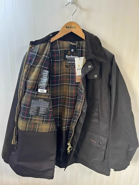 Bar Bedale Olive Green Waxed Jacket