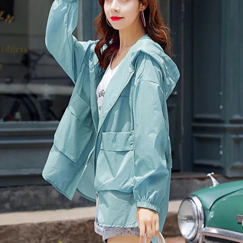 Women‘s Sun Protection Jacket 2024 New Summer Fashion Female GlowCart