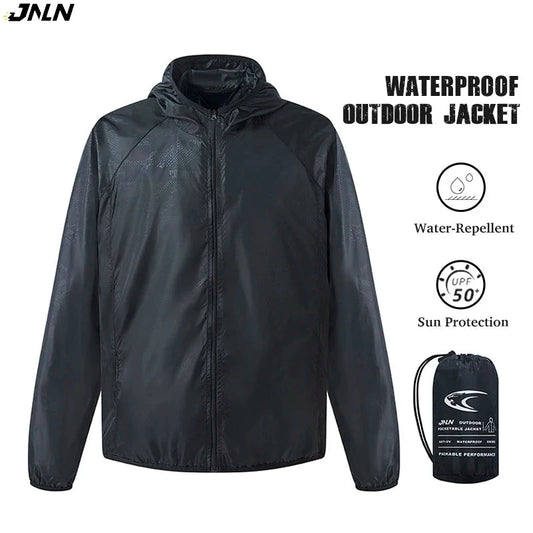 JNLN Men's Women's Waterproof Hiking Jacket Quick Dry Sun GlowCart