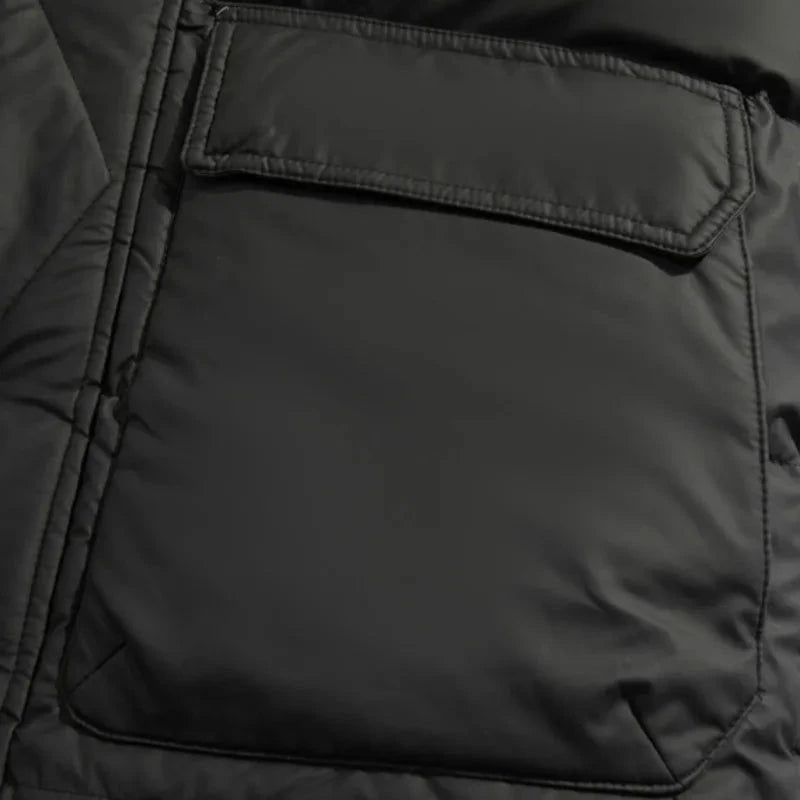 Men Hooded Down Jacket Hip Hop Padding Puffer Outwear Coat GlowCart