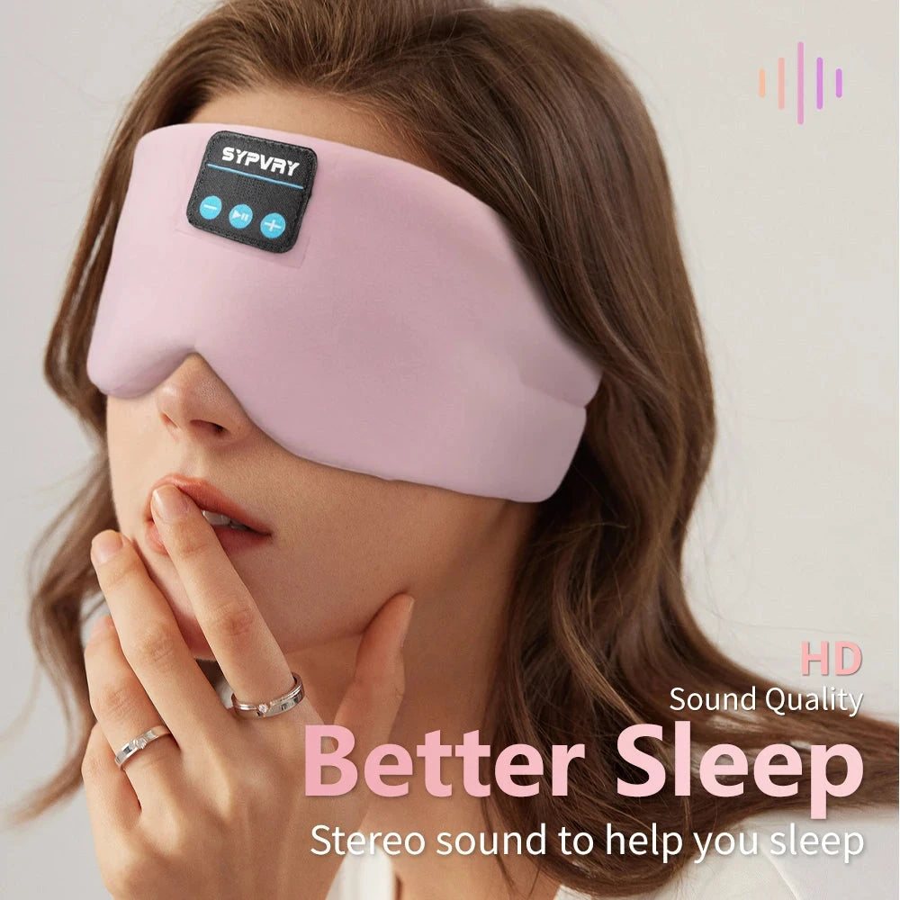 Sleeping Headphones Bluetooth Eye Mask for Women Men, GlowCart