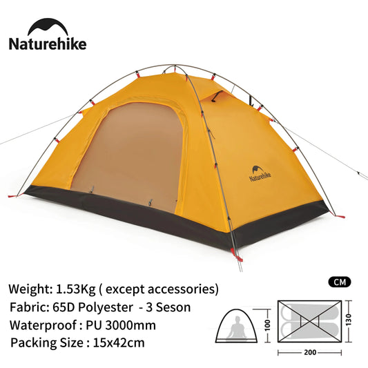 Naturehike 2 person camping tent easy to build super light GlowCart