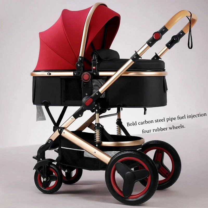 Newborn 2 In 1 Baby Stroller,Luxury high landscape baby carriage,Folding pram,travel Pushchair,baby trolley car,baby strollers GlowCart
