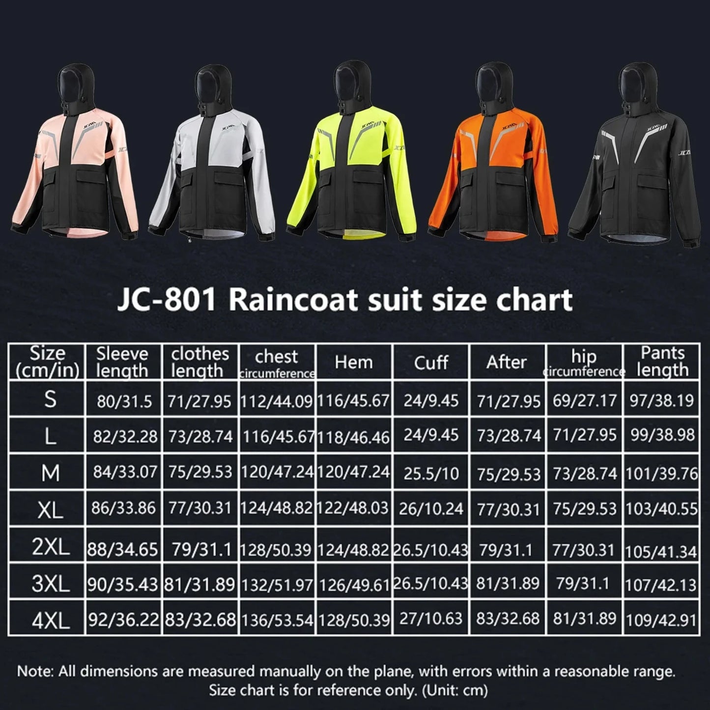 Men Women Motorcycle Raincoat Waterproof Motorbike Rain Coat GlowCart