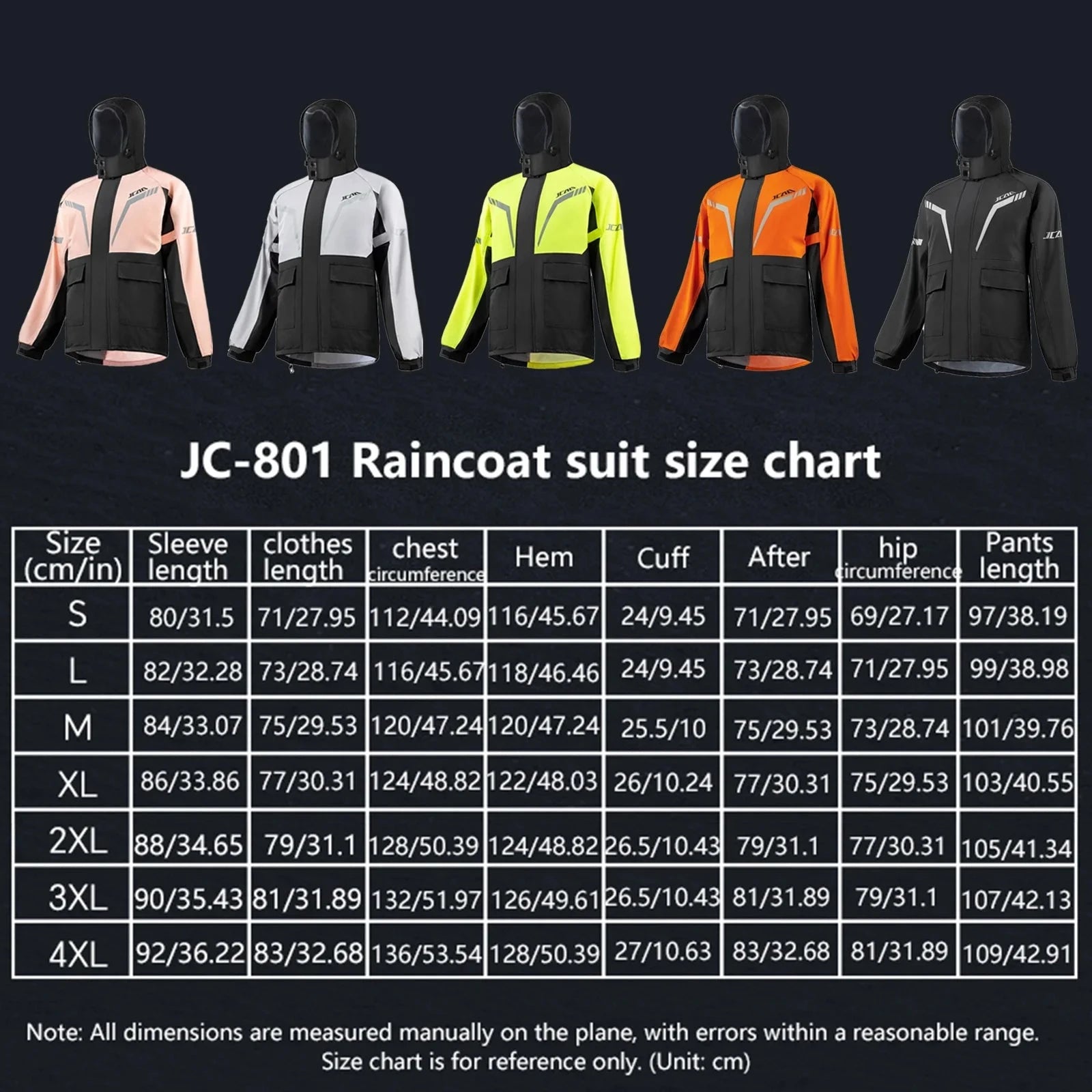 Men Women Motorcycle Raincoat Waterproof Motorbike Rain Coat GlowCart