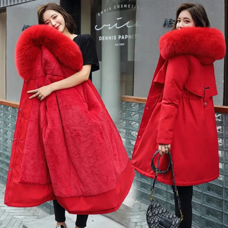 Winter Jacket 2025 New Women Parka Clothes Long Coat Wool GlowCart
