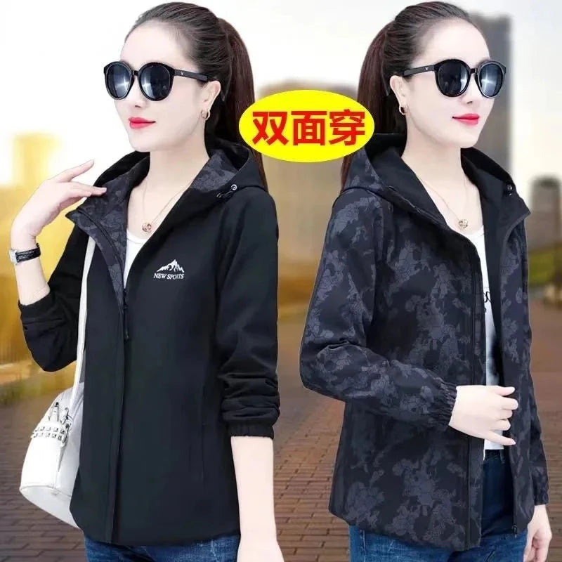Double-Sided Windbreaker Mid-Length Women's Coat 2023 New GlowCart