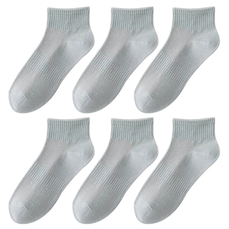 6 pairs of short socks for women, 100% cotton, sweat GlowCart
