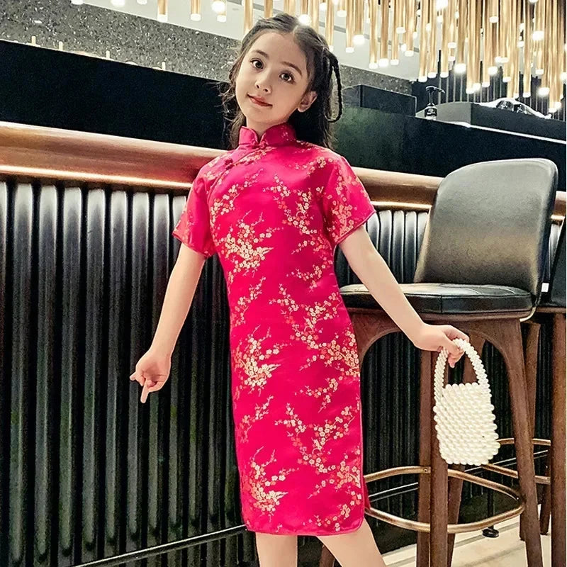 Summer Modern Cheongsam Children Girls Dresses Baby Fashion GlowCart