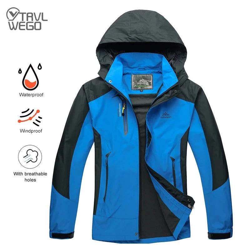 TRVLWEGO Camping Hiking Jacket Men Autumn Outdoor Sports GlowCart